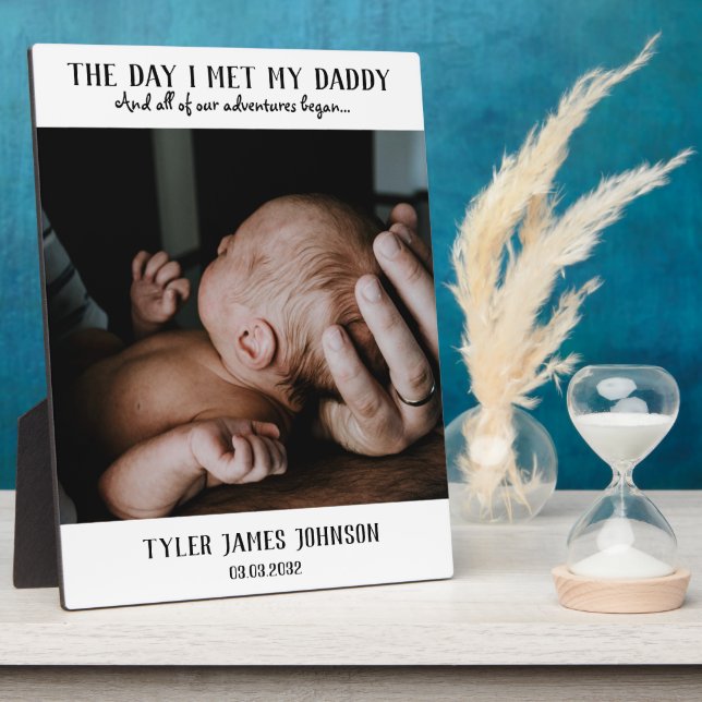 First Father's Day Keepsake Photo Plaque (Side)