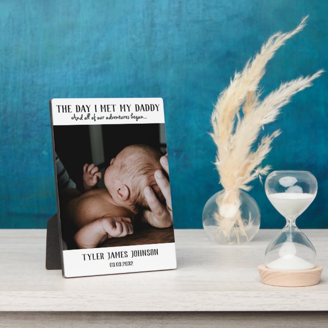 First Father's Day Keepsake Photo Plaque (Side)