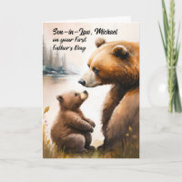 First Father's Day Papa Baby Bear Custom Relations