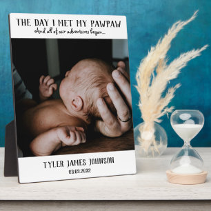 First Father's Day PawPaw Keepsake Photo Plaque