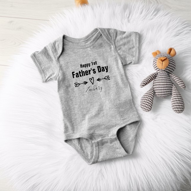First Father's Day Personalised Baby Bodysuit (First Father's Day Personalized Baby Bodysuit)
