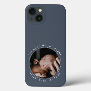 First Father's Day Photo  Blue iPhone 13 Case