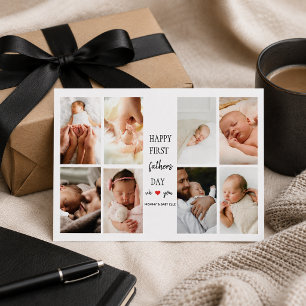 First Father's Day Photo Collage Card for Dad