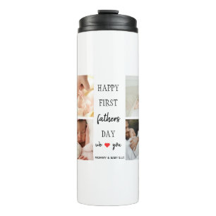 First Father's Day Photo Collage Thermal Tumbler