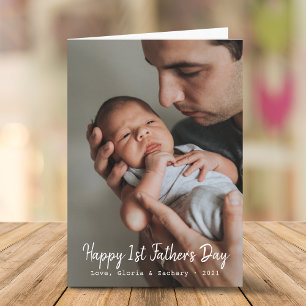First Father's Day Photo Greeting Card