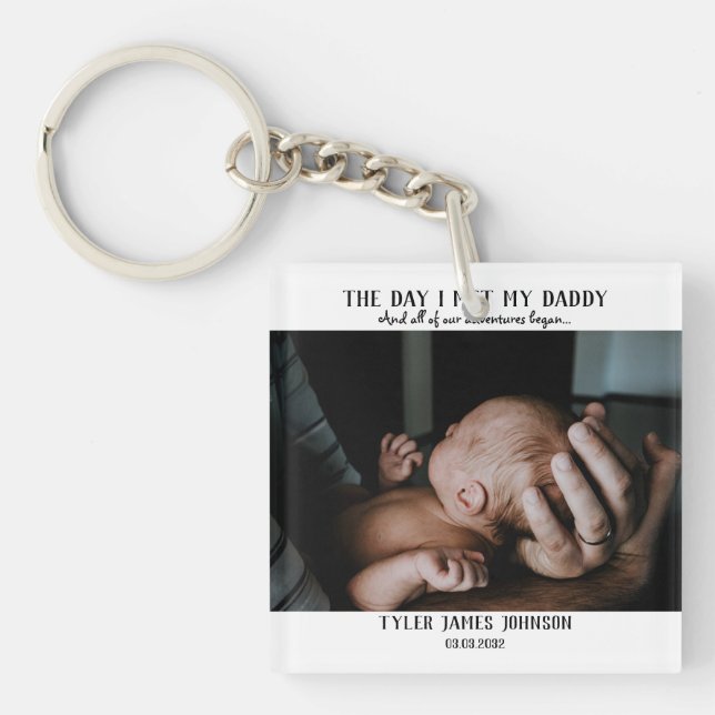 First Father's Day Photo Key Ring (Front)