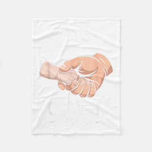 First Fathers Day Together 2026 New Dad Son Fleece Blanket