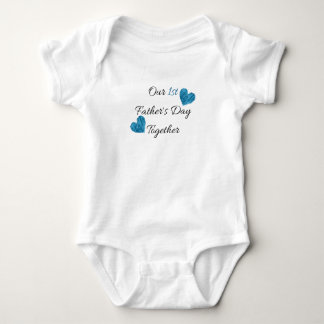 First Father's Day Together - Blue Baby Bodysuit