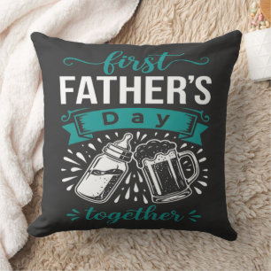 First Father's Day Together Cushion