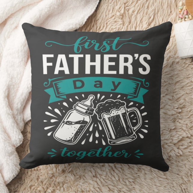 First Father's Day Together Cushion (Blanket)