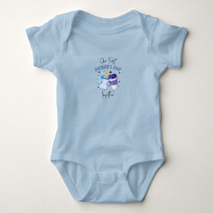 First Father's Day Together Matching outfit / Blue Baby Bodysuit