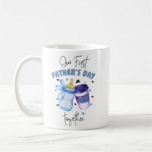 First Father's Day Together Matching outfit / Blue Coffee Mug