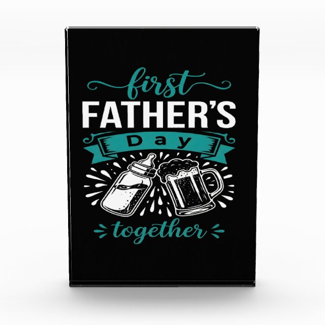 First Father's Day Together Photo Block (Front)