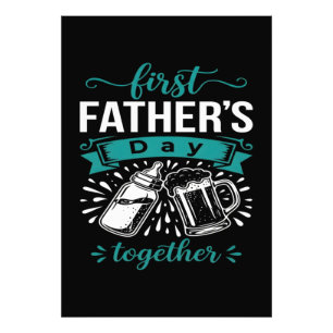 First Father's Day Together Photo Print