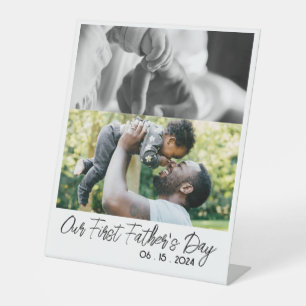 First Father's Day Together Plaque Customised Pedestal Sign