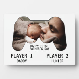 First Father's Day Video Game Player Photo Plaque