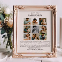 First Father's Day Why We Love You Photo Collage
