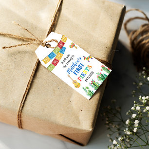 First Fiesta Birthday Party Favour Tag, Boy Gift T Tags