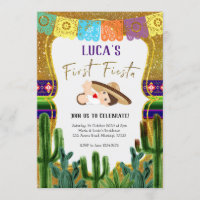 First Fiesta Charro Boy Birthday Invitation