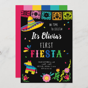 First Fiesta, No time to siesta birthday Invitation