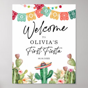 First Fiesta Welcome Sign 1st Birthday Mexican