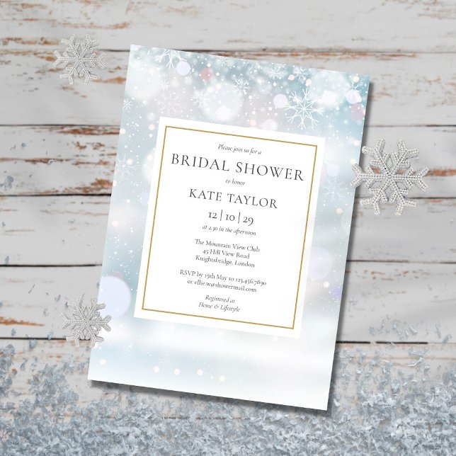 First First Snowflakes Bridal Shower Invitation (Creator Uploaded)