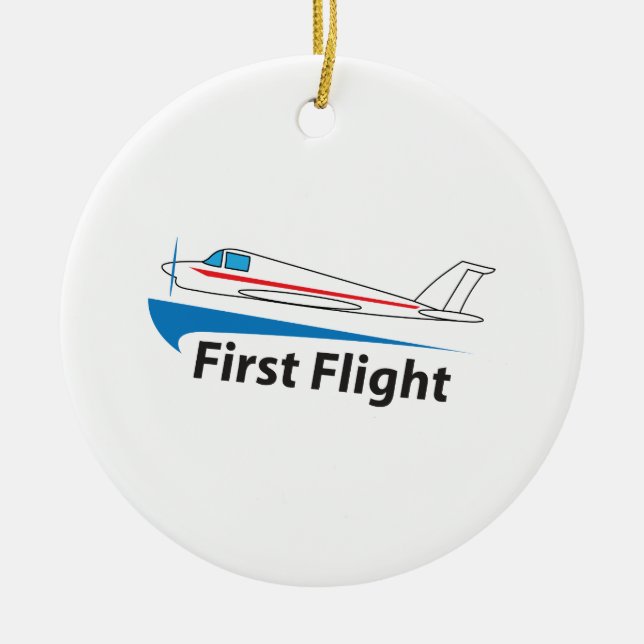 FIRST FLIGHT CERAMIC ORNAMENT (Front)