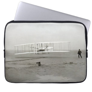 First flight Motorised Aeroplane, Wright Brothers Laptop Sleeve