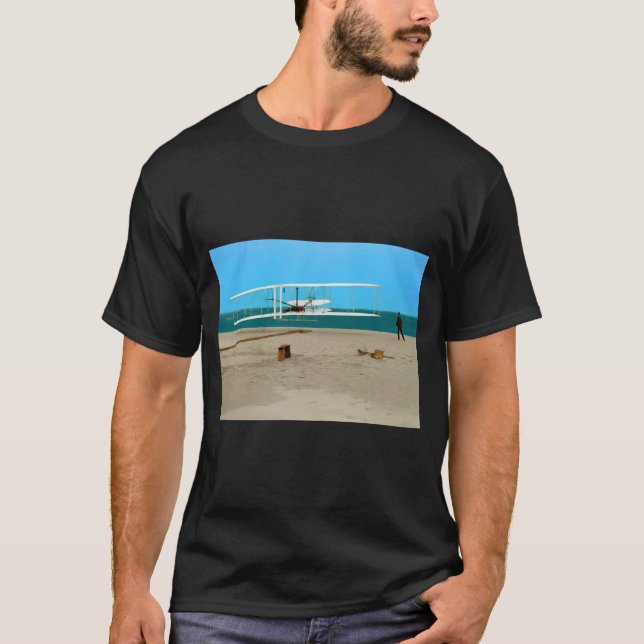 First Flight Wright Brothers Airplane T Shirt  (Front)