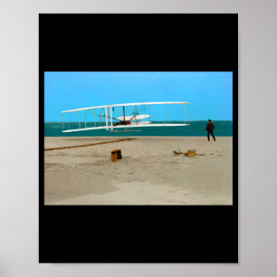 First Flight Wright Brothers Airplane T Shirt Poster