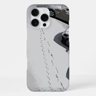 First footprints on new snow iPhone 16 pro max case