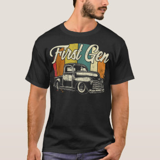 First Gen Classic Truck 1st Generation USA Flag Vi T-Shirt