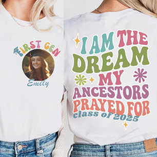 First Gen Retro Personalised Graduation gift Tri-Blend Shirt