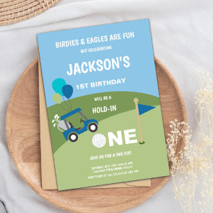 First Golf Birthday Invitations