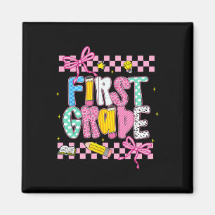 First Grade 1st Grade Coquette Bow Back To School Magnet