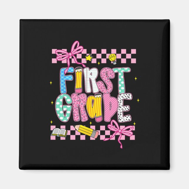 First Grade 1st Grade Coquette Bow Back To School  Magnet (Front)
