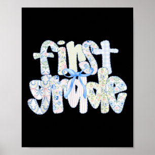 First Grade 1st Grade Coquette Bow Back To School Poster