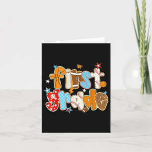 First Grade Back To School Baseball Basketball Pre Card