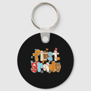 First Grade Back To School Baseball Basketball Pre Key Ring