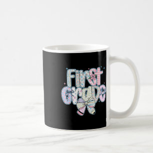 First Grade Back To School Coquette Preppy Pencil Coffee Mug