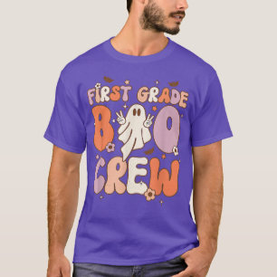 First Grade Boo Crew Cute Ghost Halloween Teacher T-Shirt