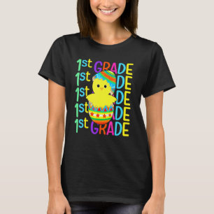 First Grade Chicken Crack The Eggs Easter Day Boy T-Shirt
