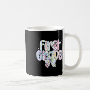 First Grade Coquette Bow Back To School First Day Coffee Mug