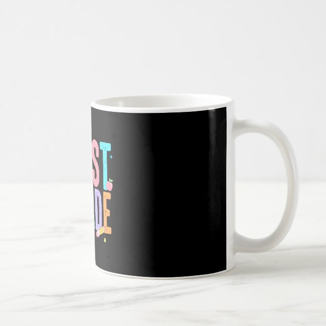 First Grade Coquette Bow Pencil First Day Back To  Coffee Mug (Right)