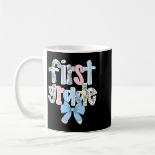 First Grade Coquette Bow Pencil First Day Back To Coffee Mug