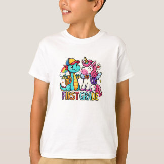 First Grade Dragon and Unicorn T-Shirt
