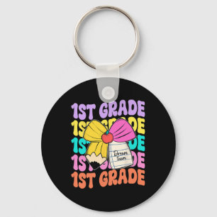 First Grade Dream Team Pencil Bow Back To School 1 Key Ring