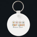 First Grade Dream Team Retro Ck To School Teacher  Key Ring<br><div class="desc">First Grade Dream Team Retro Ck To School Teacher Student</div>