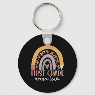 First Grade Dream Team Teacher Kids Byck To School Key Ring