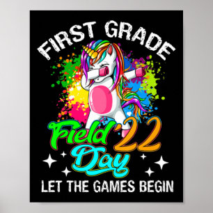 First Grade Field Day 2022 Let The Games Begin Kid Poster
